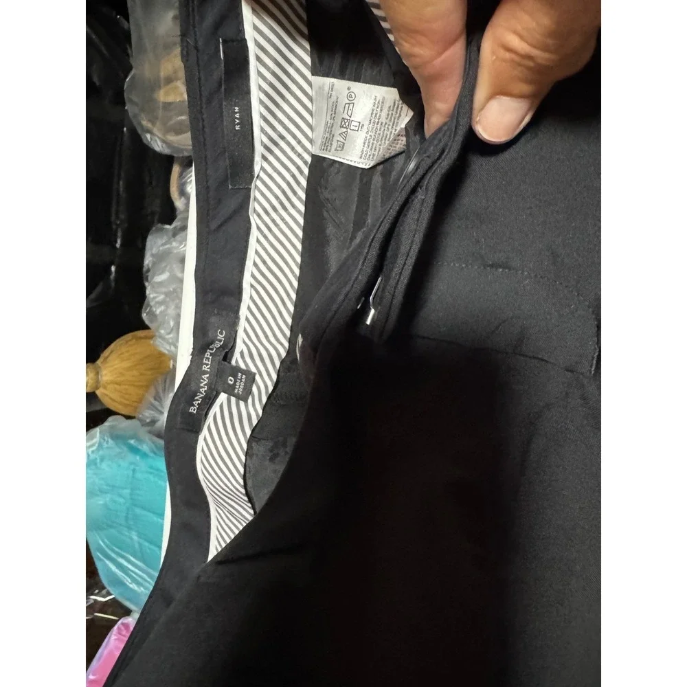 NWT Banana Republic Women's Black Career Dress Pants Straight Leg Slacks Size 0